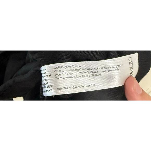 Eileen Fisher Organic Cotton Black Shacket Button-Down Layering Piece Medium - Picture 5 of 5